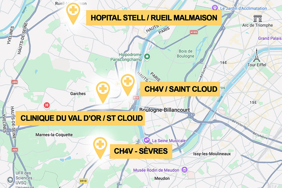 carte centres cimap paris sevres rueil malmaison saint cloud prendre rdv